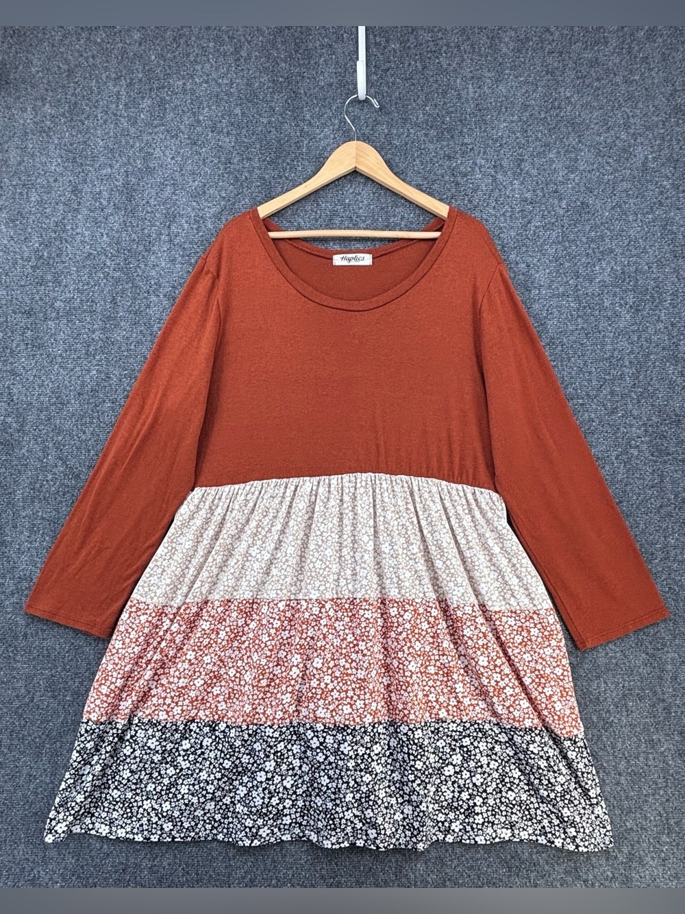 Haptics Floral Boho Babydoll Tiered Floral Cottagecore Dress Women’s Plus 2X